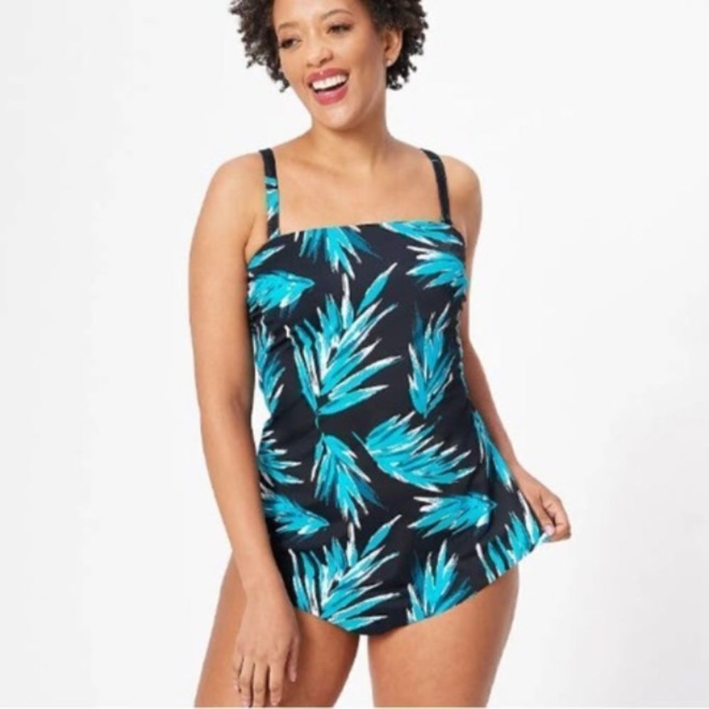 New Kim Gravel Swimsuits For All Scarf Tankini Tropical Sz 10